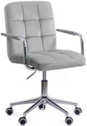 CHAIRS-ON Scaun de birou din catifea pentru copii OFF 328V gri
