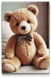  Gyémántszemes kirakó - Plüssmaci Méret: 40x60cm, Keretezés: Műanyagtáblával, Gyémántok: Kerek