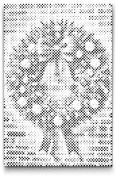  PontPöttyöző - Karácsonyi koszorú Méret: 40x60cm, Keretezés: Keret nélkül (csak a vászon), Szín: Zöld