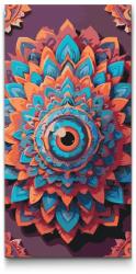 Festés számok szerint - Mandala egy szemmel a közepén Méret: 40x80cm, Keretezés: Keret nélkül (csak a vászon)