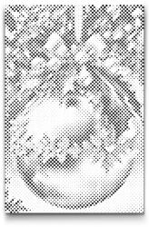  PontPöttyöző - Ezüst karácsonyi dísz Méret: 20x30cm, Keretezés: Kartonlemezen, Szín: Fekete