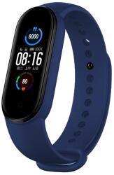 DEVIA DELUXE SPORT pótszíj (egyedi méret, szilikon, állítható) SÖTÉTKÉK Xiaomi Mi Band 5, Xiaomi Mi Band 6 (GP-136588)