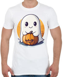 printfashion Cuki Halloween-i Szellem - Férfi póló - Fehér (16707316)