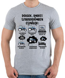 printfashion Traktoros szabadidő - Férfi póló - Sport szürke (16698542)