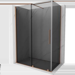 Mexen Velar плъзгаща се душ кабина 150 x 75 см, графит, четкана мед - 871-150-075-41-65 (871-150-075-41-65)