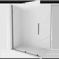 Mexen Velar плъзгаща се душ кабина Walk-in 130 x 200 cm, матирана 8 mm, четкано оръжийно сиво - 871-130-000-33-66 (871-130-000-33-66)