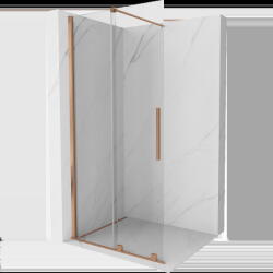 Mexen Velar плъзгаща се душ стена Walk-in 75 x 200 см, прозрачна 8 мм, четкана мед (871-075-000-03-65)
