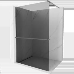 Mexen Kioto+ преграда за душ със стъклена рафт Walk-in 100 x 200 см, графит, gun metal - 800-100-121-95-40 (800-100-121-95-40)
