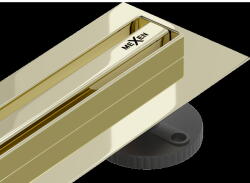 Mexen Flat 360° Slim линеен отток въртящ се 100 см, златен - 1541100 (1541100)