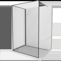 Mexen Kioto Душ стена Walk-in 100 x 80 см, черна рамка, gun metal - 800-100-212-95-70-080 (800-100-212-95-70-080)