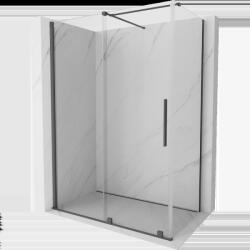 Mexen Velar плъзгаща душ кабина 160 x 75 см, прозрачна, четкано оръжейно сива (871-160-075-01-66)