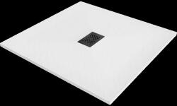Mexen Hugo квадратен душ поддушник SMC 100 x 100 см, бял, с черно покритие - 42101010-B (42101010-B)