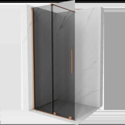 Mexen Velar плъзгаща се душ стена Walk-in 75 x 200 cm, графит 8 mm, четкана мед - 871-075-000-43-65 (871-075-000-43-65)