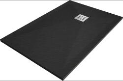 Mexen Stone+ Правоъгълна композитна душ кабина 140 x 70 см, черна - 44707014 (44707014)