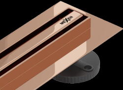 Mexen Flat 360° Slim въртящ се линеен сифон 100 см, розово злато - 1641100 (1641100)
