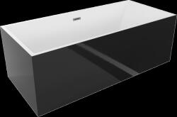 Mexen Vigo свободностояща вана 178, 5 x 80 cm, бяла/черна, преливник gun metal - 51251788075-95 (51251788075-95)