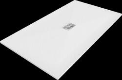 Mexen Hugo правоъгълен душ поднос SMC 200 x 100 cm, бял, капак inox - 42101020-X (42101020-X)