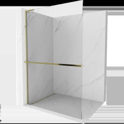Mexen Kioto+ L душ преграда с рафт Walk-in 60 x 200 cm, прозрачна, златна - 800-060-123-50-00 (800-060-123-50-00)