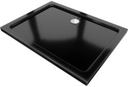 Mexen Flat правоъгълен плосък поддушник 120 x 100 см, черен, сифон хром - 40701012 (40701012)