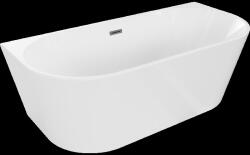 Mexen Oval свободно стояща вана до стена 170 x 80 см, бяла, преливник gun gray (52671708000-66)