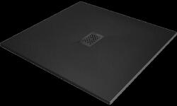 Mexen Hugo квадратен душов поддон SMC 100 x 100 cm, черен, черен капак - 42701010-B (42701010-B)