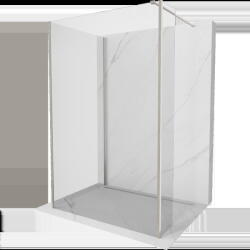 Mexen Kioto стена за душ Walk-in 110 x 70 x 30 cm, прозрачна, четкан никел - 800-110-070-221-97-00-030 (800-110-070-221-97-00-030)
