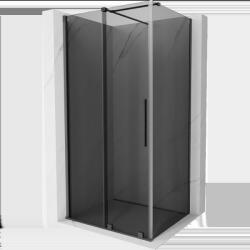 Mexen Velar плъзгаща се душ кабина 90 x 80 см, графит, четкано сиво - 871-090-080-41-66 (871-090-080-41-66)