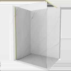 Mexen Kioto стена за душ Walk-in 80 x 200 cm, прозрачен 8 mm, златиста матова - 800-080-101-55-00 (800-080-101-55-00)
