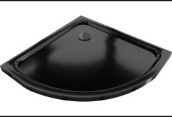 Mexen Flat пoлукръгъл тънък душ коритo 100 x 100 см, черен, сифон черен - 41701010B (41701010B)