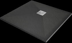 Mexen Stone+ композитен квадратен поддушов съд 80 x 80 см, антрацит - 44718080 (44718080)