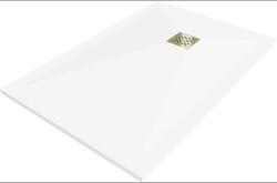 Mexen Stone+ правоъгълна композитна душ кабина 120 x 90 см, бяла, златна (44109012-G)