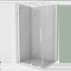 Mexen Velar плъзгаща се душ кабина 100 x 120 см, прозрачна, бяла - 871-100-120-01-20 (871-100-120-01-20)