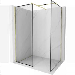 Mexen Kioto душ стена Walk-in 150 x 120 см, черна рамка, златна - 800-150-202-50-70-120 (800-150-202-50-70-120)
