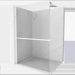 Mexen Kioto+ душ стена с рафт Walk-in 80 x 200 cm, прозрачна, бяла - 800-080-121-20-00 (800-080-121-20-00)