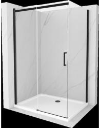 Mexen Omega плъзгаща се душ кабина 130 x 100 см, прозрачна, черна + корито Flat, (825-130-100-70-00-4010B)