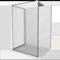 Mexen Kioto душ кабина Walk-in 140 x 80 см, черна рамка, бяла - 800-140-212-20-70-080 (800-140-212-20-70-080)