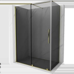 Mexen Velar плъзгаща се душ кабина 140 x 70 см, графит, злато - 871-140-070-41-50 (871-140-070-41-50)