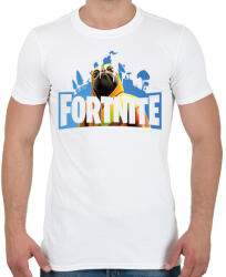printfashion Fortnite Poggo - Férfi póló - Fehér (16649516)