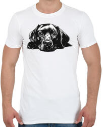printfashion Husky Sziluett - Férfi póló - Fehér (16725088)