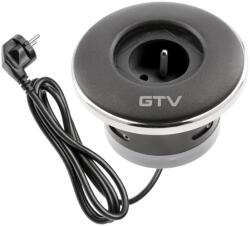 GTV AE-GM1FSHU-20 Redőny süllyesztett bútor foglalat, 1 francia foglalat, 1, 5 m, fekete (AE-GM1FSHU-20)