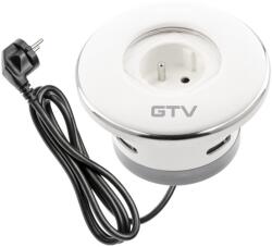 GTV AE-GM1FSHU-10 Redőny süllyesztett bútorfoglalat, 1 francia foglalat, 1, 5 m, fehér (AE-GM1FSHU-10)
