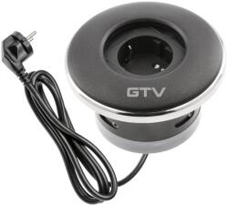 GTV AE-GM1SSHU-20 Redőny süllyesztett bútor foglalat, 1 schuko foglalat, 1, 5 m, fekete (AE-GM1SSHU-20)