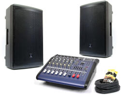 Szett Speaker Set - XL10 (2x1400W) Keverőerősítő + Hangfalak + Kábelek