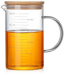  Üveg mérőpohár bambusz tetővel (1000 ml) (761G5)