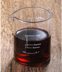 Üveg mérőpohár kávéhoz, szitanyomásos skálával (90 ml) (761G14)
