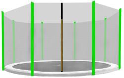Capetan Capetan® 487cm Trambulinokhoz Pót Védőháló (Oszlopok És Szivacs Nélkül) Neon Zöld Rögzítő Zsákkal