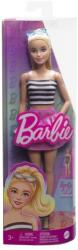 Mattel Papusa Barbie Fashionista Blonda Cu Parul Prin In Coada Si Fusta Roz (MTFBR37_HRH11) - ookee