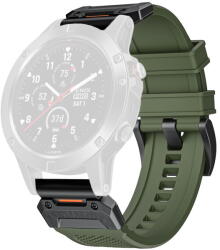 Techsuit Curea pentru Garmin Fenix 5/5 Plus 6/6 Pro/7/Forerunner 935/945/Approach S60 - Techsuit Watchband QuickFit 22mm (W068) - Green / Black (KF2338432)