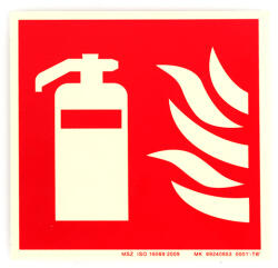  munkavédelmi matrica utánvilágító 150x150 tűzoltó készülék