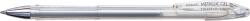 PENAC Pix cu gel PENAC FX-3 Metalic, 0.8mm, con metalic, corp transparent - scriere argintiu metalizat (P-BA1603-14F) - forit